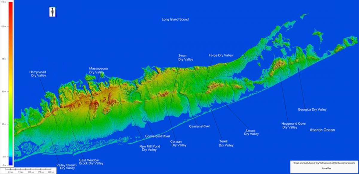 Long Island elevation map
